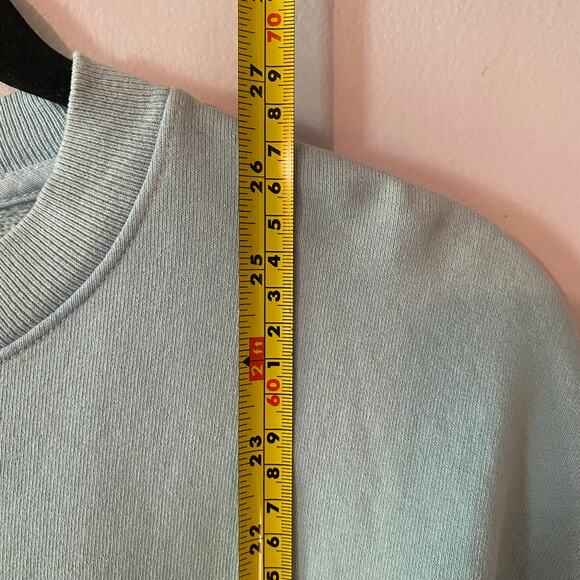 Sporty & Rich Women's size Small Baby Blue Crewneck Sweatshirt Loungewear - Picture 7 of 8